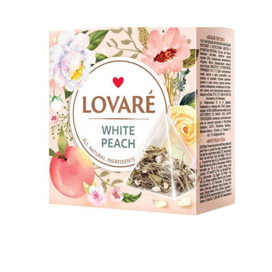 Lovare Tee "Weißer Pfirsich"Peach weißer Pfirsich im Pyramidenbeutel 15*2g