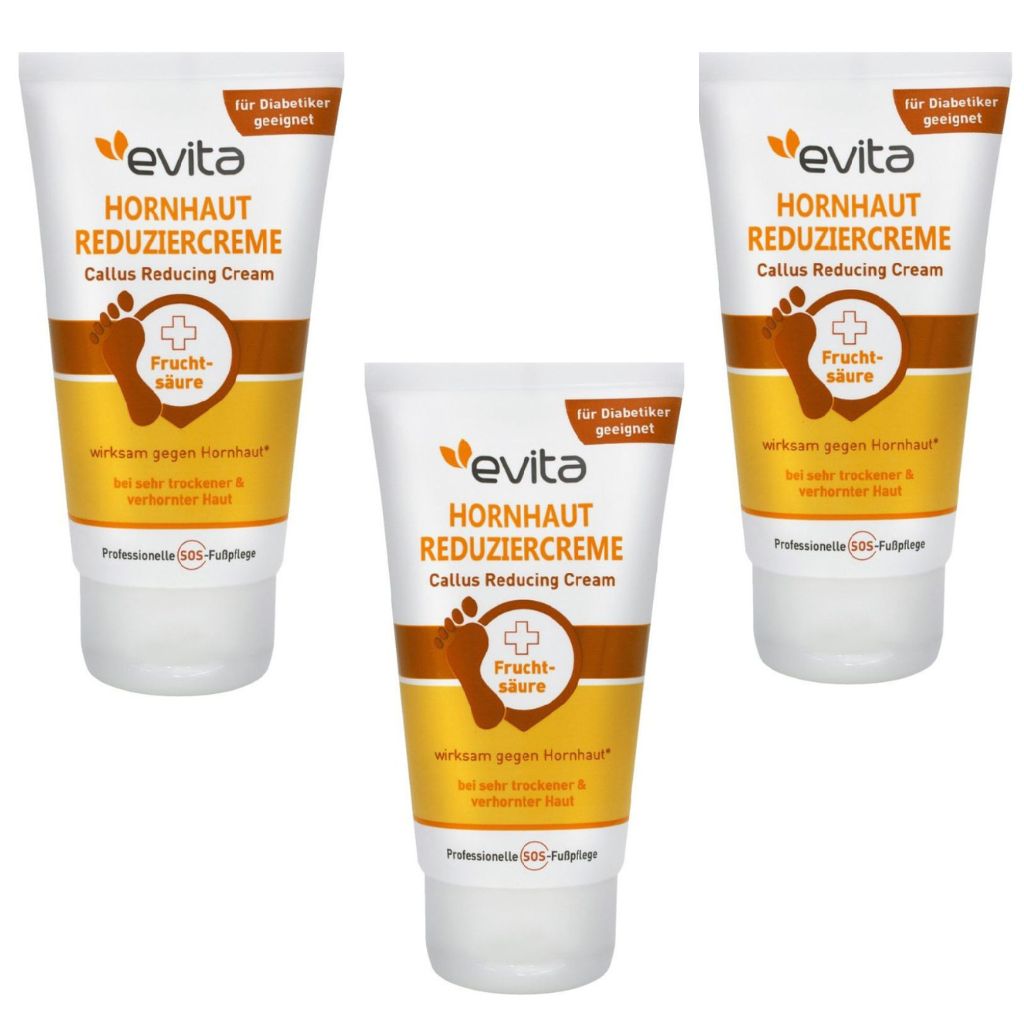 3x75 ml Evita Hornhautreduziercreme Fusscreme