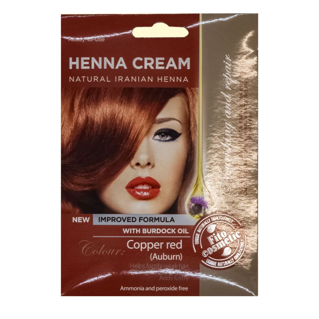 Henna-Creme Fito Kosmetik, Kupfer-Rot, mit Klettenöl, 50 ml