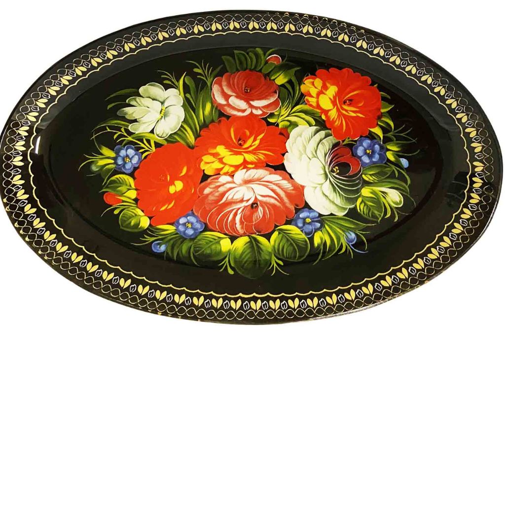 Servierplatte-Oval 24,5x15x2 cm Glas Schostowo