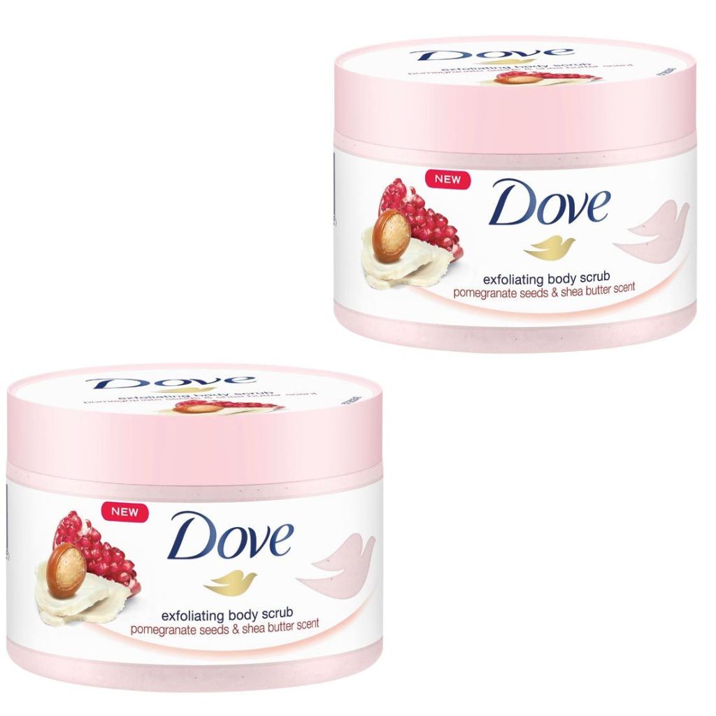 2x 225 ml Dove Dusch Peeling Granatapfel&Sheabutter