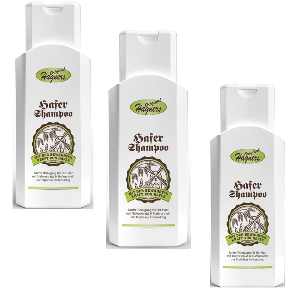 3 x 400 ml Original Hagners Hafer-Shampoo