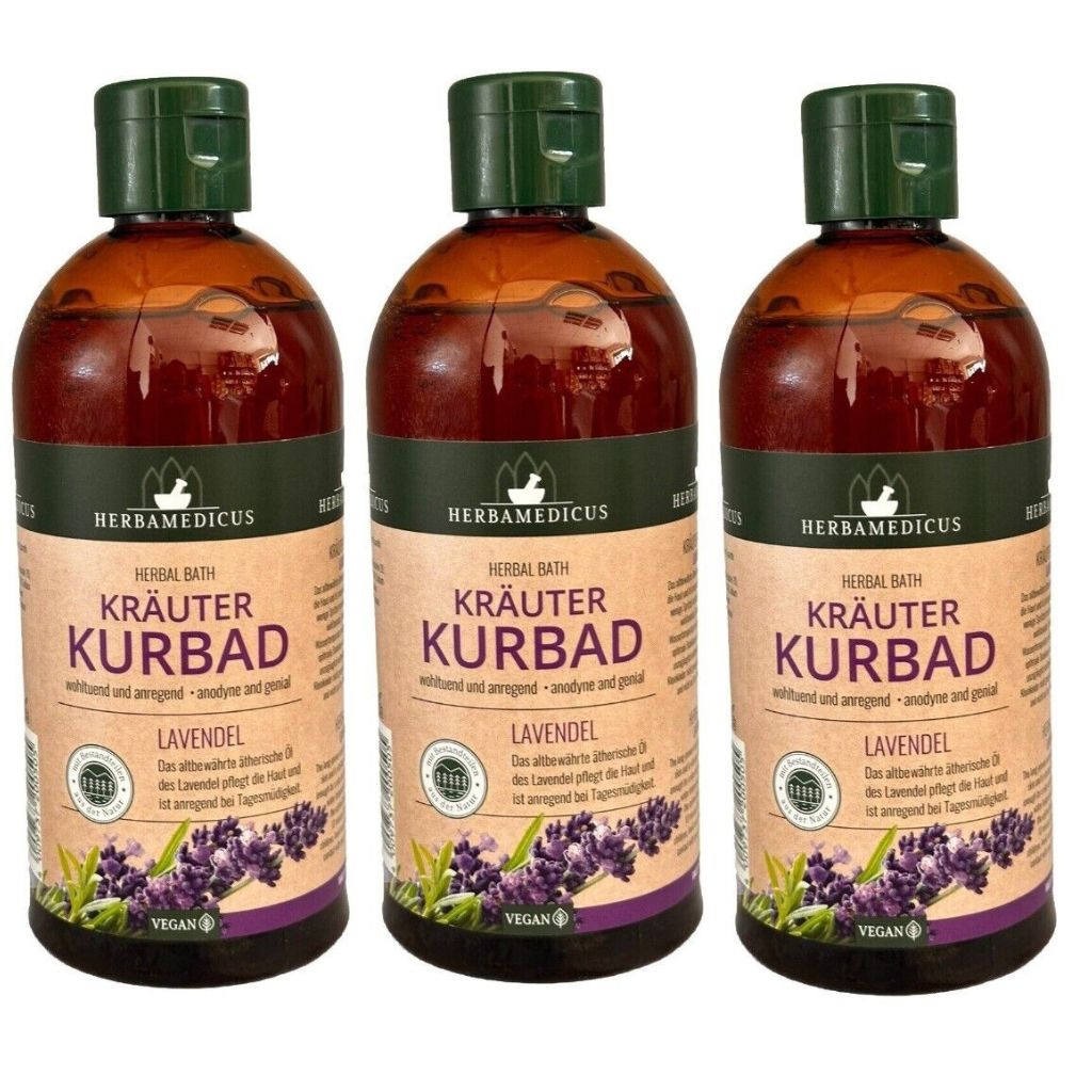 3x500 mlHerbamedicus Kräuterbad Kräuter Kurbad Lavendel