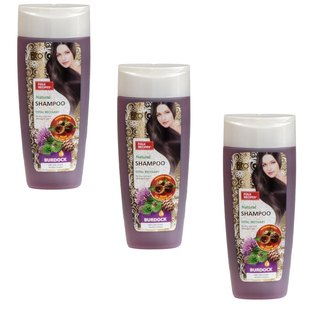 3x 270 ml Fitokosmetik Shampoo Klette mit Zedernöl und Revitalisierungskomplex