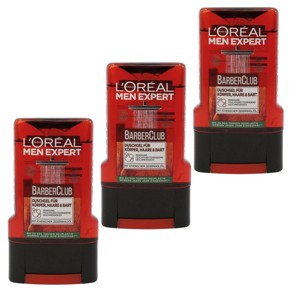 3x 250 ml L'Oreal Men Expert Dusch Barber Club