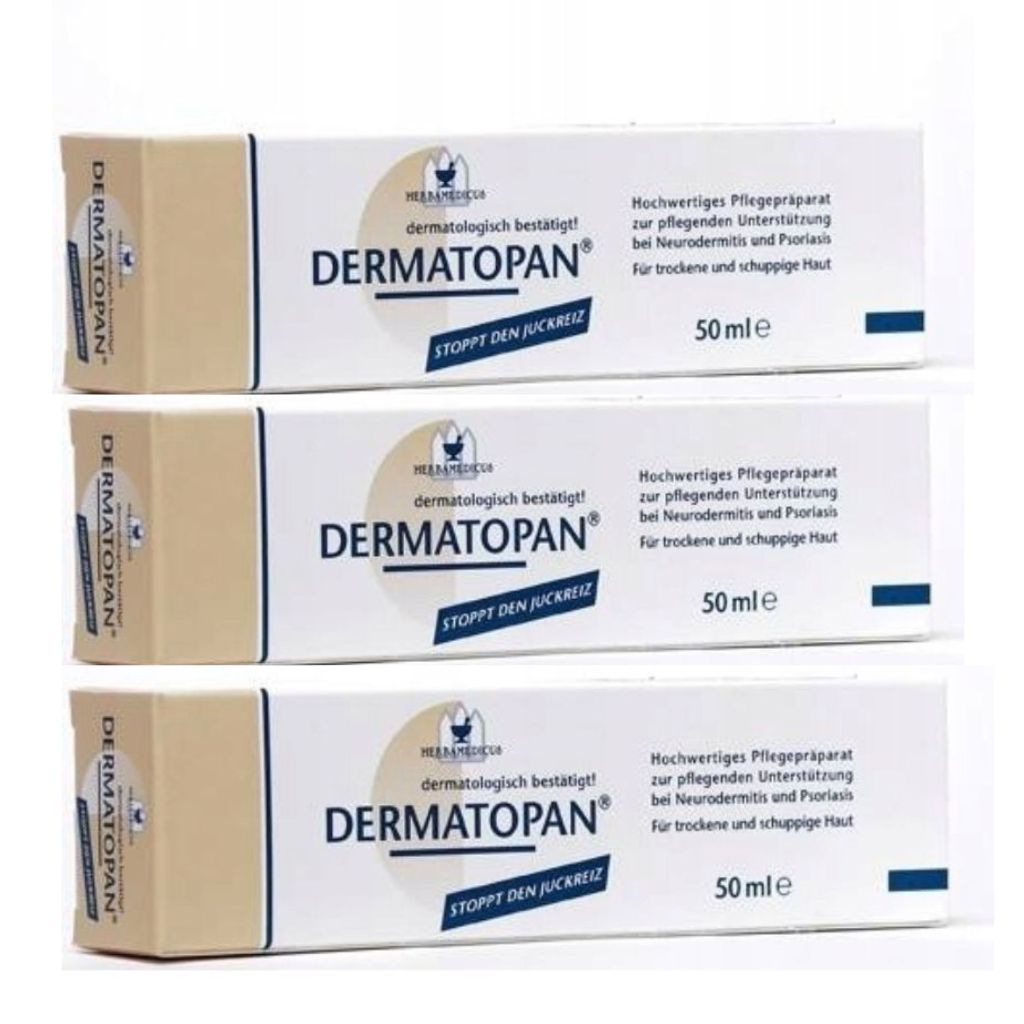 3X 50 ml Herbamedicus Dermatopan für trockene Haut Panthenol Urea