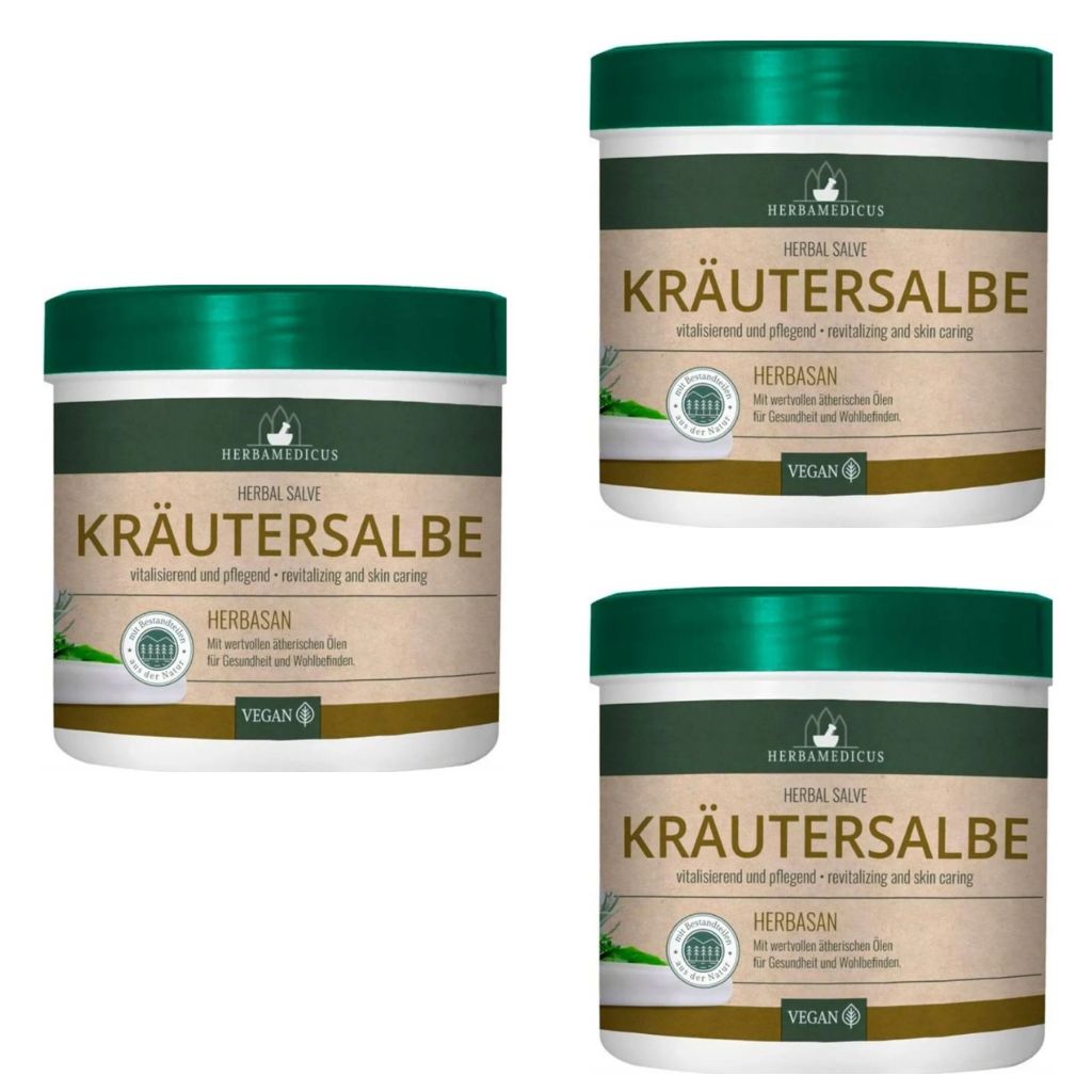 3 x 250 ml HERBAMEDICUS Herbasan Kräutersalbe