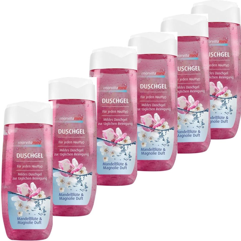 6 x300 ml Marvita med Duschgel – Magnolie & Mandelblüte