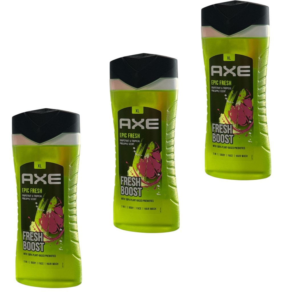 3x400 ml Axe Duschgel Epic Fresh 3 in 1