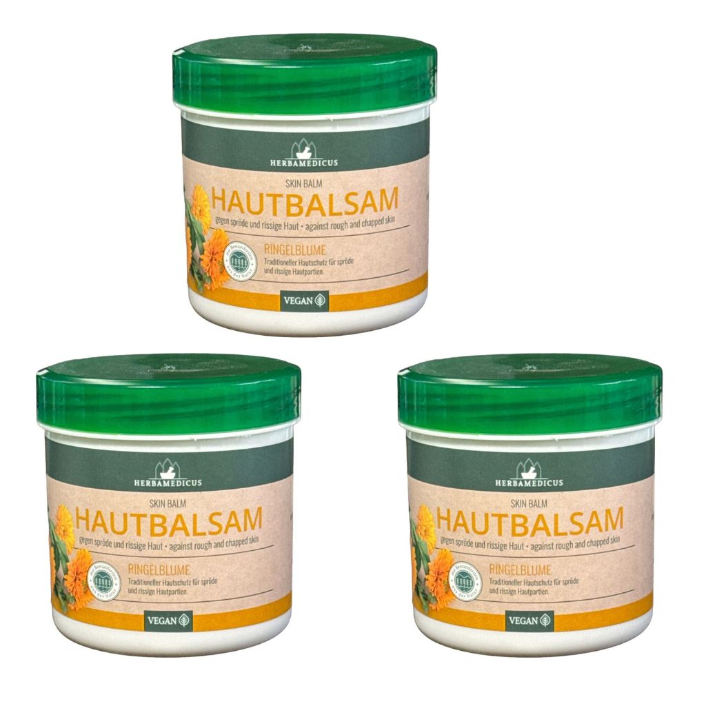 3x 250 ml Herbamedicus Ringelblumen Balsam