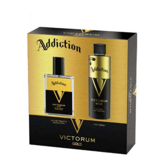 Addiction Victorum Gold Eau de Toilette for Men Geschenkset