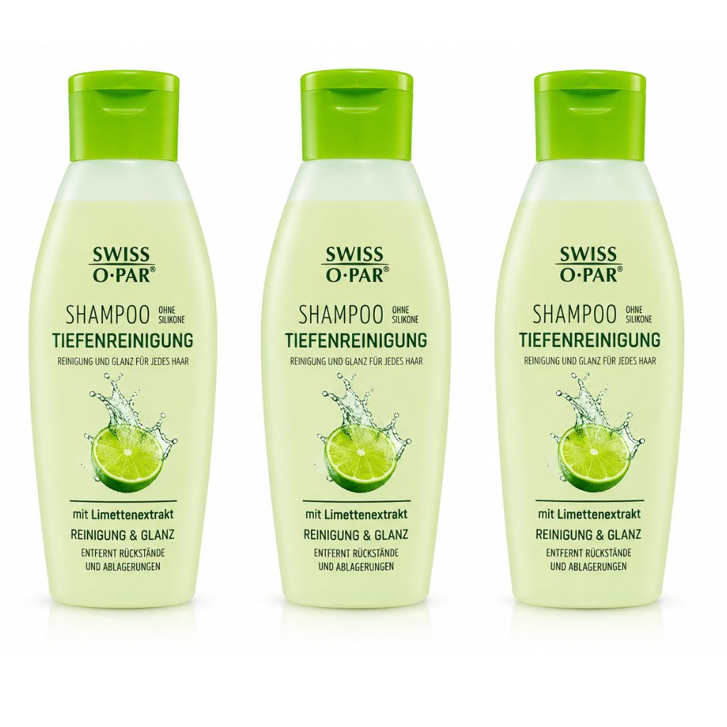 Swiss O-Par Shampoo Tiefenreinigung 250 ml – Mit Limettenextrakt (3 Pack)