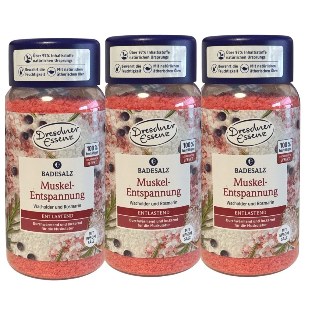 3x 600 g Badesalz Muskel-Entspannung