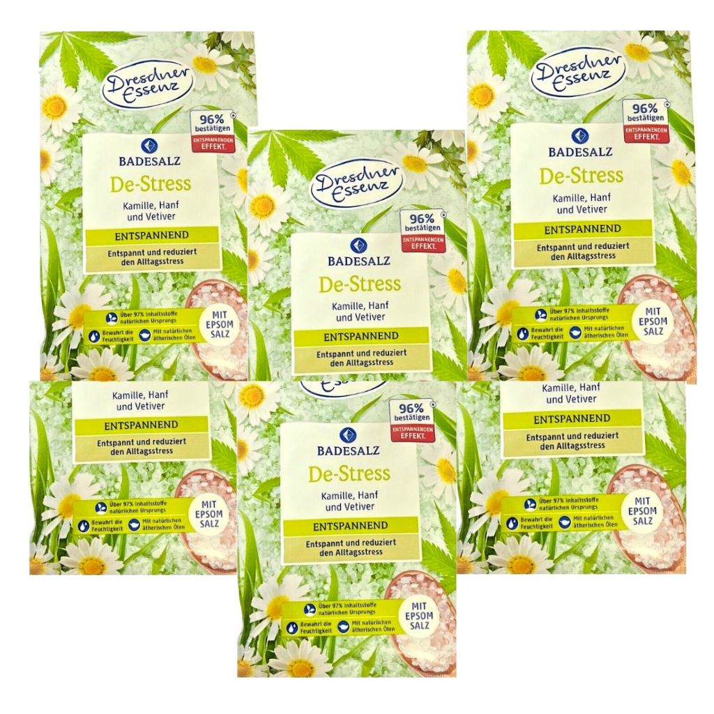 6x60 g Badesalz De-Stress