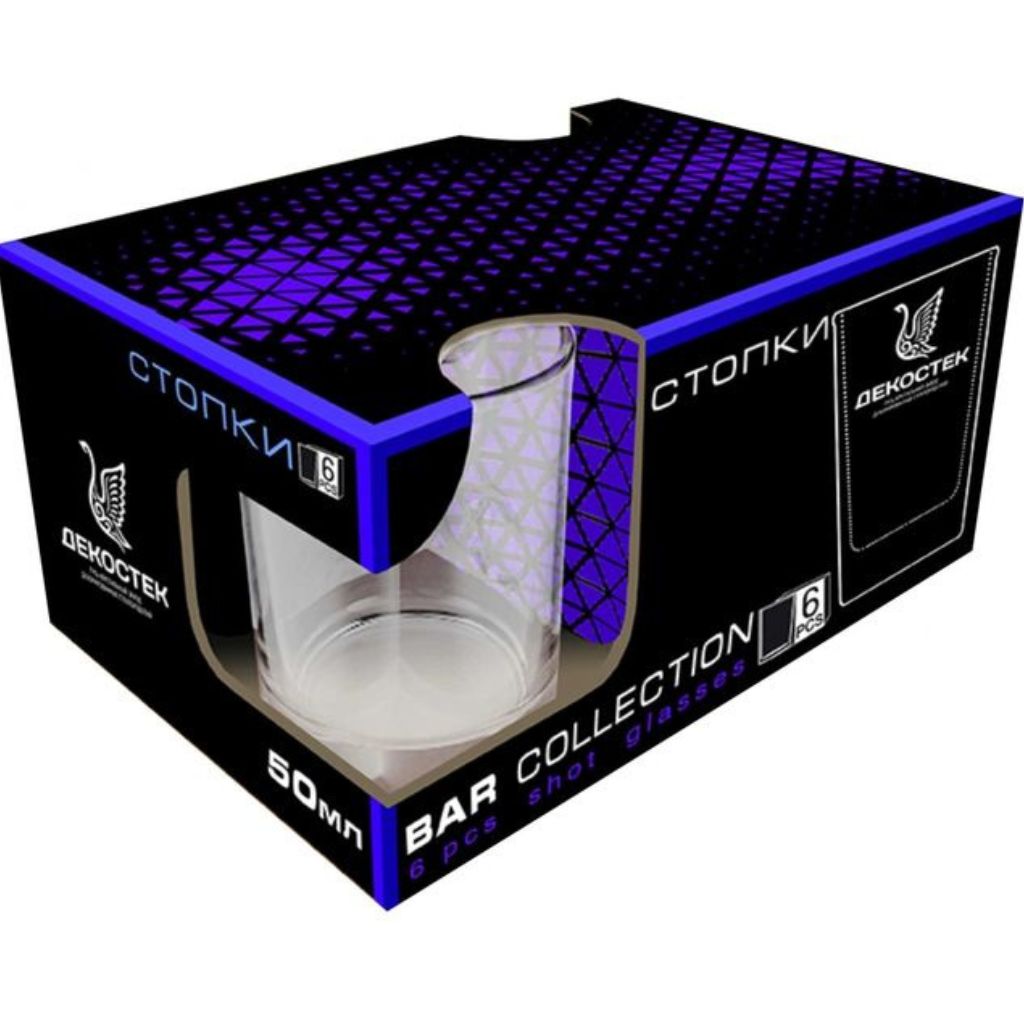 Glas Dekostek Byzanz  6 x 50 ml Wodkagläser Schnaps