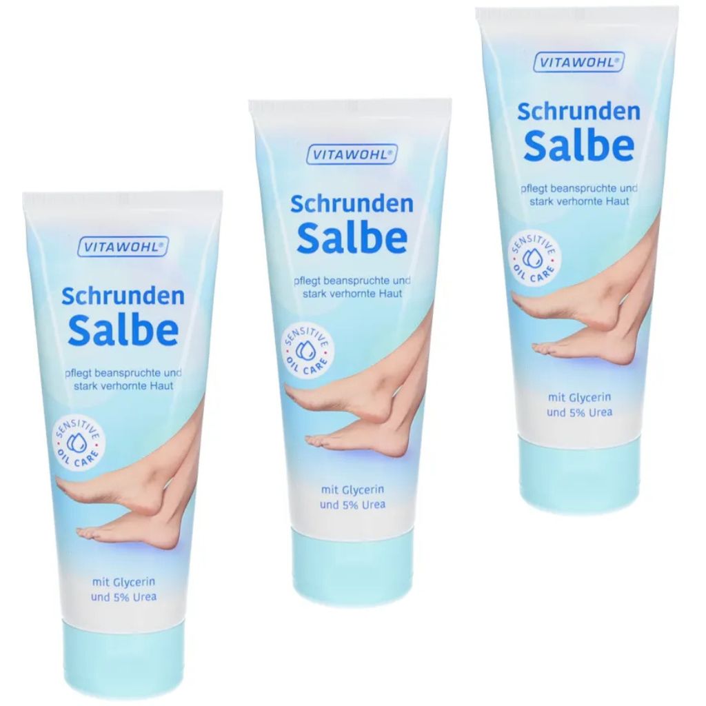 3x75ml VITAWOHL Fuß Schrunden Salbe