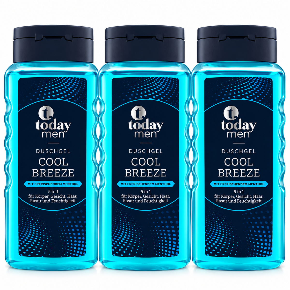 today men Duschgel Cool Breeze 5 in 1 – Mit erfrischendem Menthol – 300 ml (3 Pack)