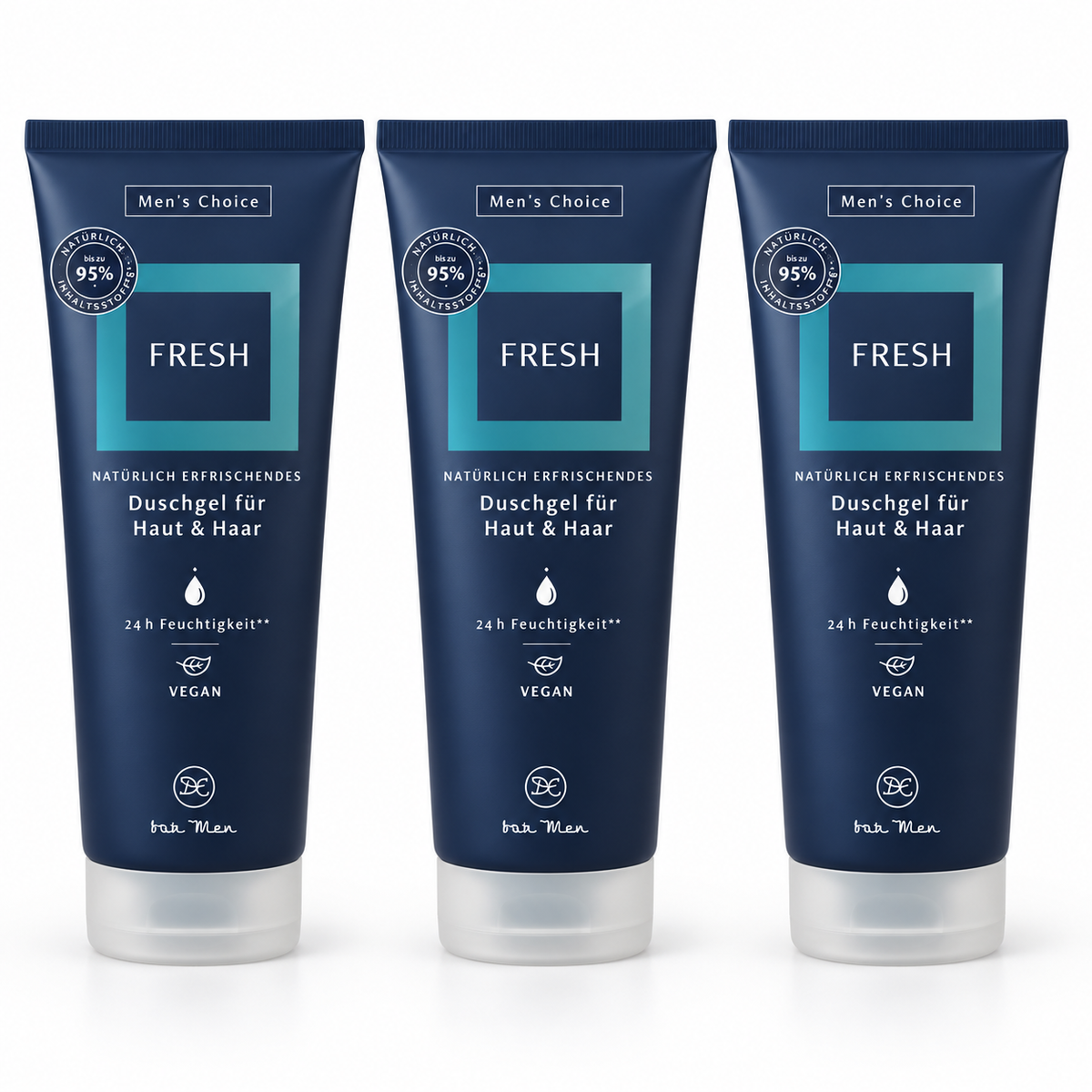 Men's Choice FRESH – Duschgel für Haut & Haar, 200 ml ( 3 Pack)