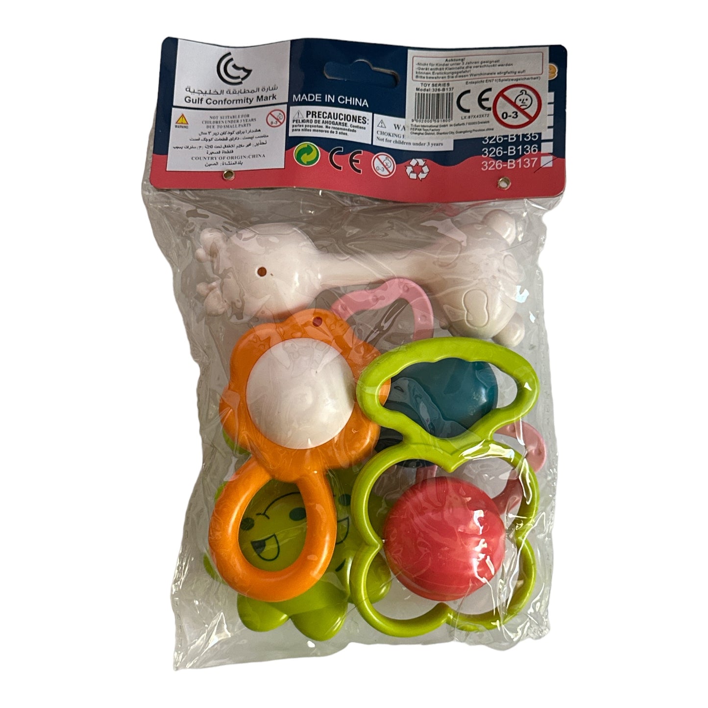 Spielzeug 5x Baby Rassel Spielzeug Set Frühe Entwicklung Lernen Musik