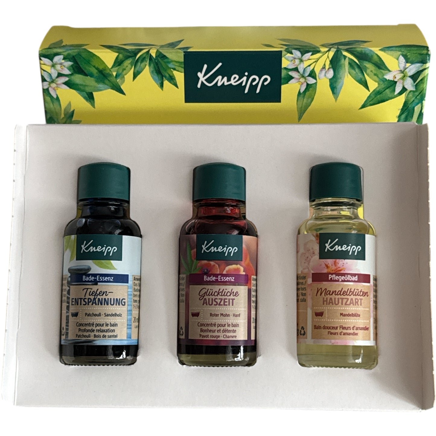 Kneipp Geschenk-Set „Meine kleine Badewelt“ – Badeöle, 3 × 20 ml