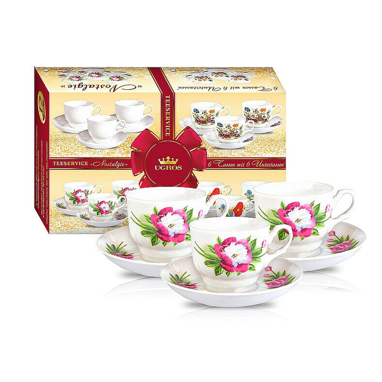 Porzellan Set Teeset Kaffeset Geschenkset "Nostalgie" Geschirr Service