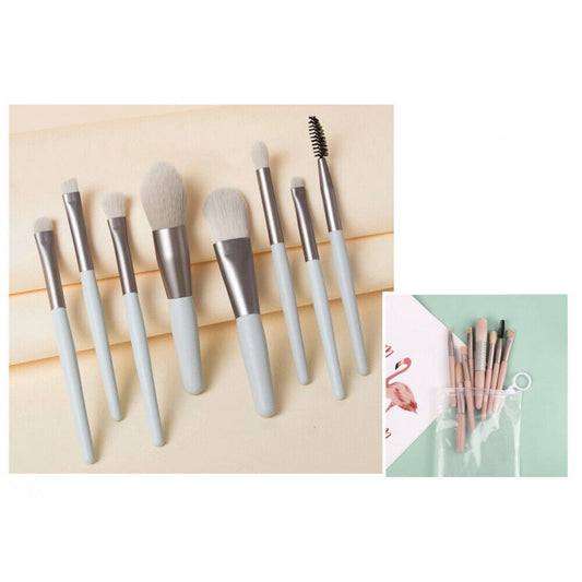 Kosmetikpinsel Set  8 Stück hellgrau Pinselset Make Up Pinsel Kosmetikpinsel