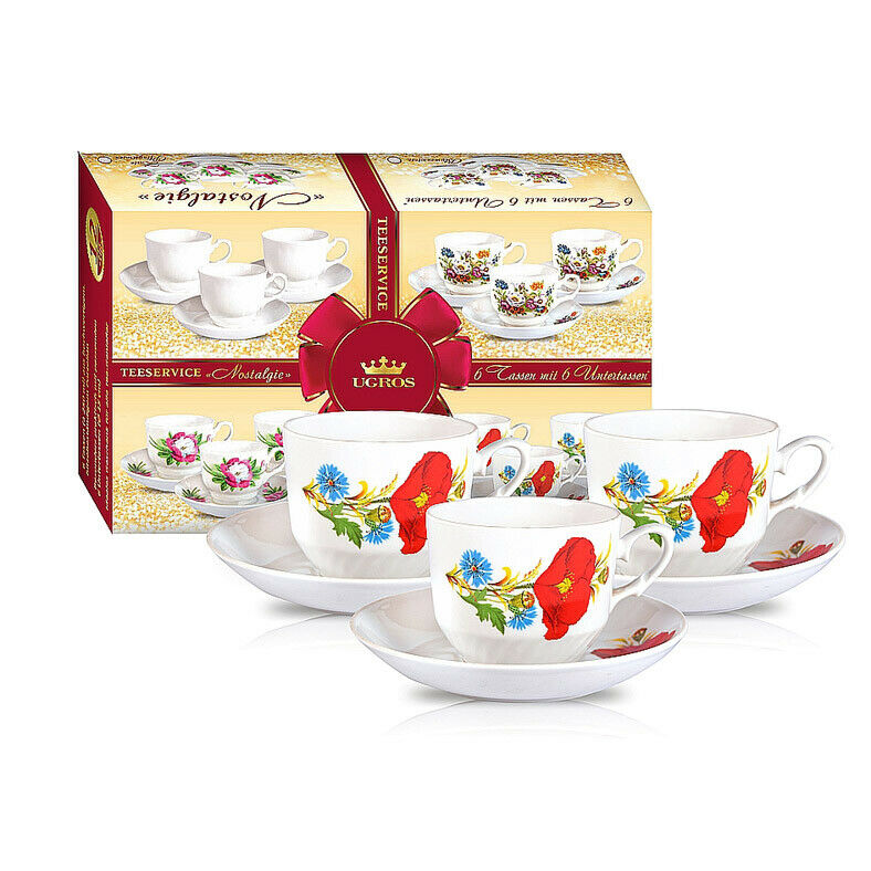 Porzellan Set Teeset Kaffeset Geschenkset "Nostalgie" Geschirr Service