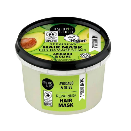 "Organic Shop" Renovierende Haarmaske für geschädigtes Haar "Avocado und Olive"