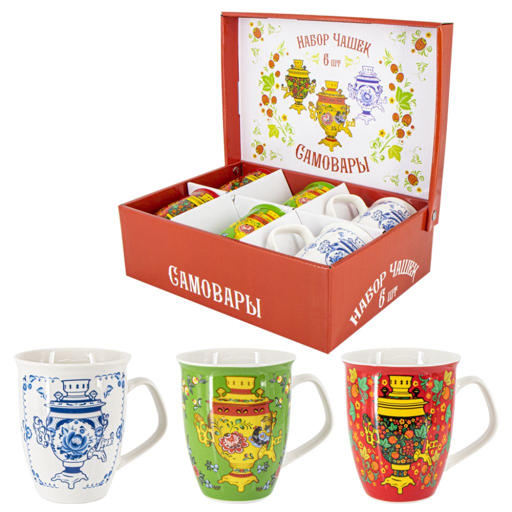6-Tassen-Set Samoware n einer Geschenkpackung 330 ml
