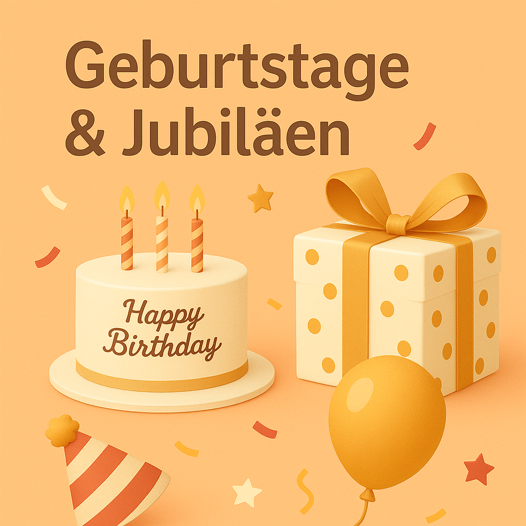 Geburstag, Jubiläum