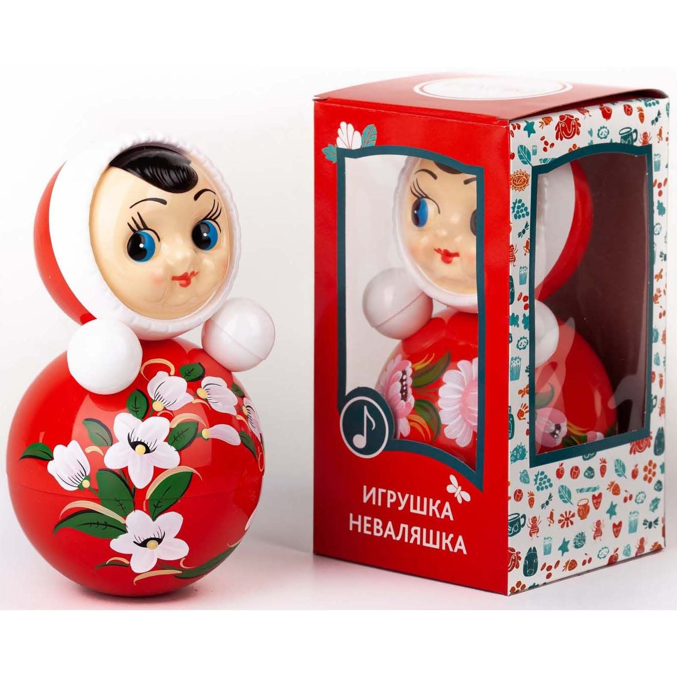 Stehaufpuppe „Mädchen“ – gemalt, 22 cm