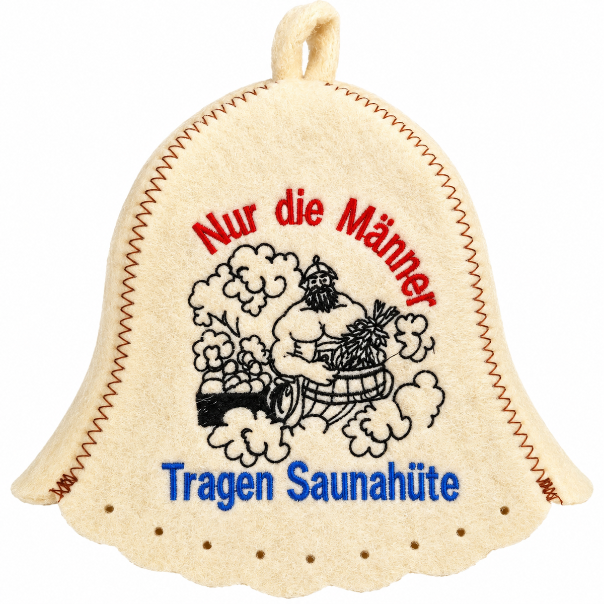 Filzkappe für Sauna Saunahut Saunamütze Saunakappe " Nur die Männer Tragen Saunahüte"