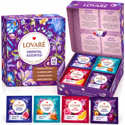 LOVARÉ Oriental Assorted Tee-Sortiment – 32 Teebeutel (64 g)
