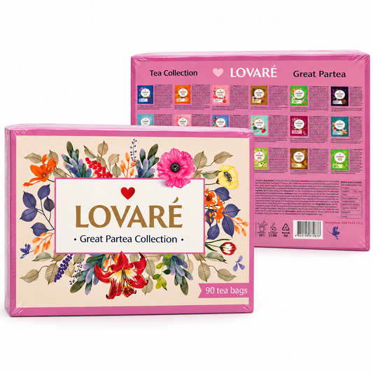 90 Teebeutel LOVARE Tee Great Partea Collection 18 Sorten Geschenkset