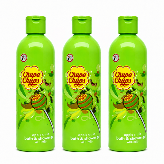 Chupa Chups Apple Crush Bath & Shower Gel – 400 ml (3 Pack)