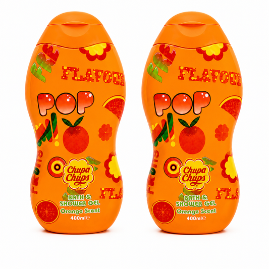 Chupa Chups Bath & Shower Gel Orange Scent – 400 ml ( 2 Pack)