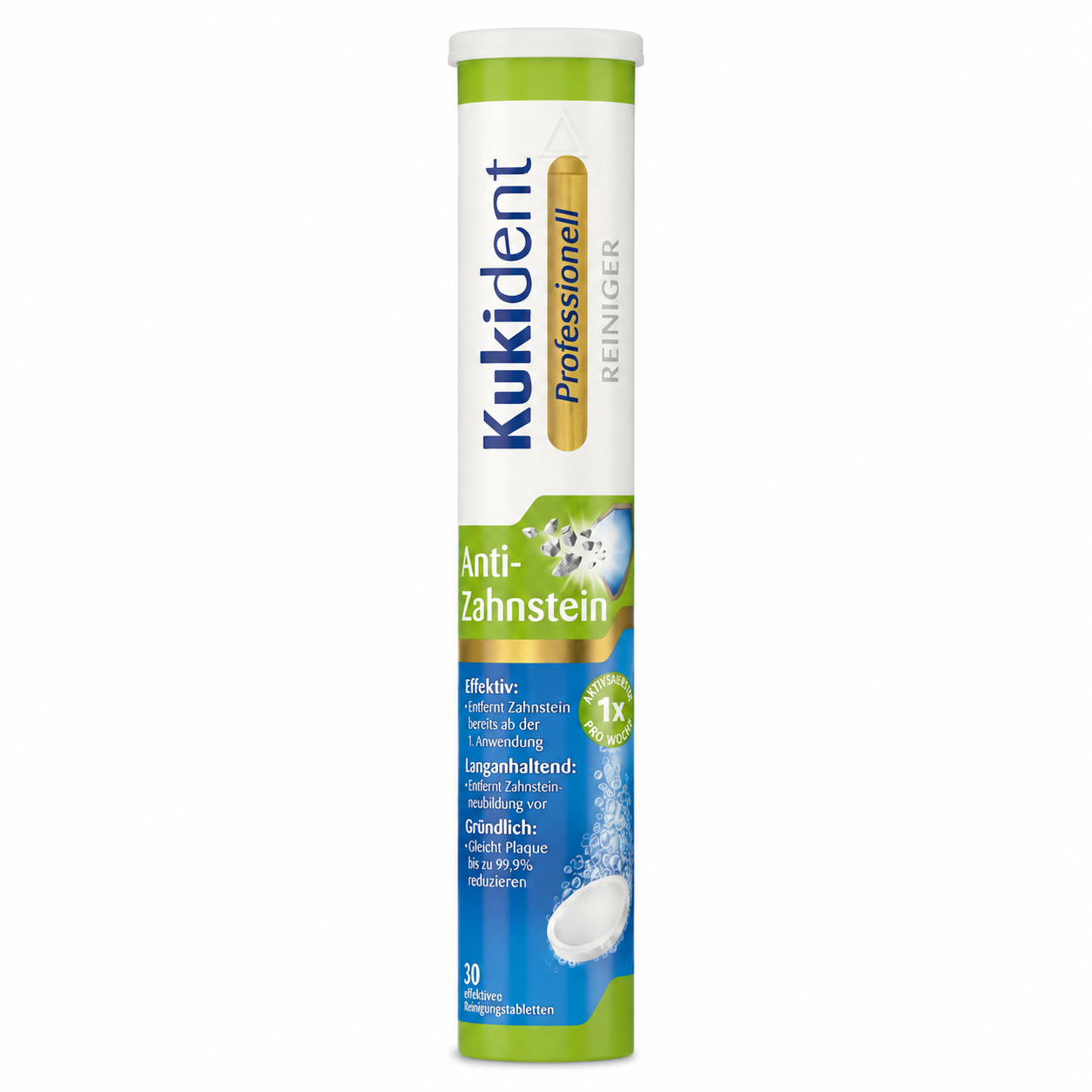 Kukident Professional Reiniger Anti-Zahnstein für Zahnprothesen, 30 Tabletten