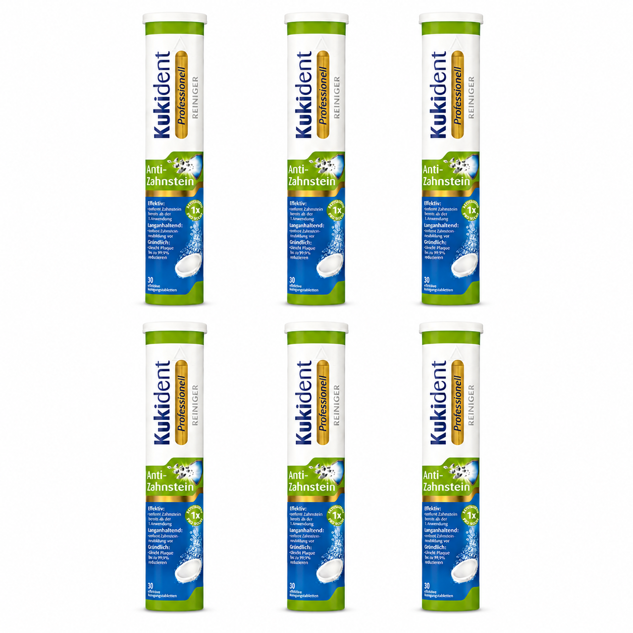 Kukident Professional Reiniger Anti-Zahnstein für Zahnprothesen, 30 Tabletten ( 6 Pack)
