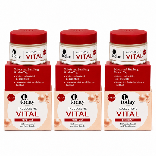 today Tagescreme Vital LSF 20 Tagespflege für reife Haut, 50 ml (3 Pack)