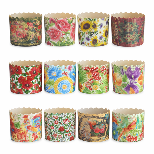 12 St. Backform-Set für Osterkuchen Pascha – Papier Backformen 90x85 mm