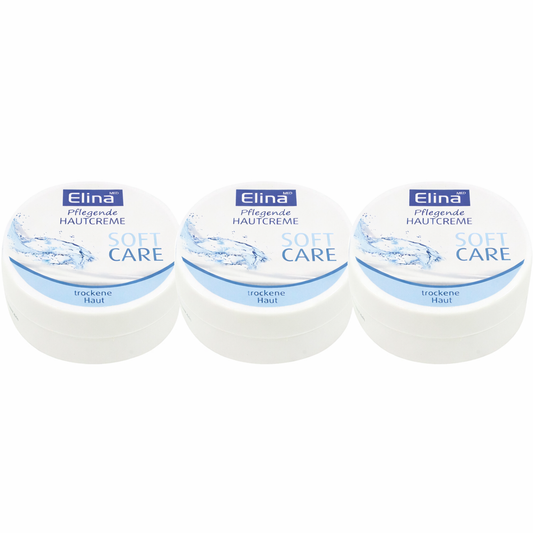 Elina Med Pflegende Hautcreme Soft Care – 75 ml (3 Pack)