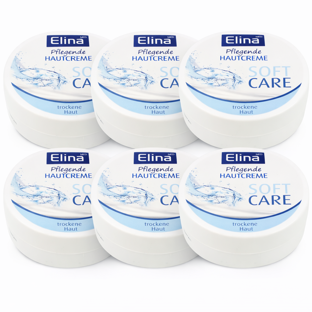 Elina Med Pflegende Hautcreme Soft Care – 75 ml (6 Pack)