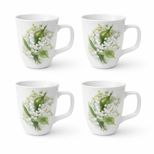 Becher-Set "Maiglöckchen", 4 Stück x 400 ml