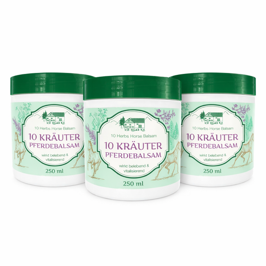 3x250 ml 10 Kräuter Pferdebalsam – Hauppflege