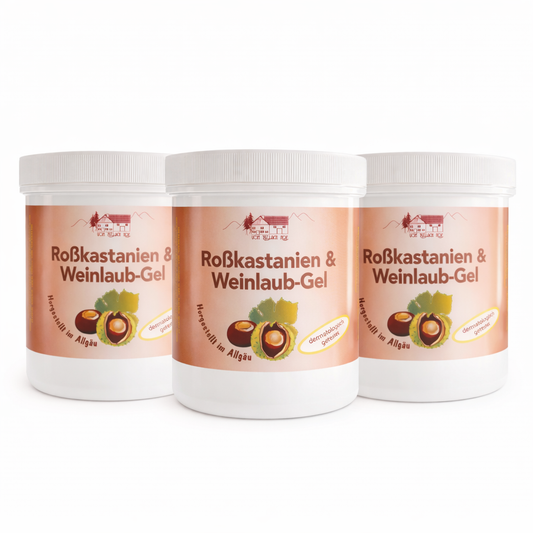 3x250 ml Roßkastanien & Weinlaub-Gel