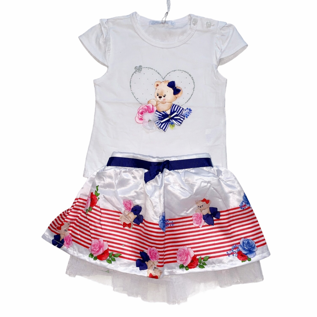 Mädchen 2-teiliges Set gr. 74 -98 Weiß