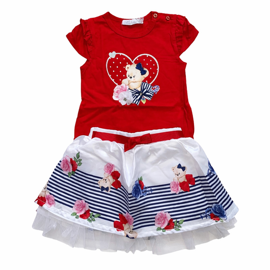 Mädchen 2-teiliges Set gr. 74 -98 Rot