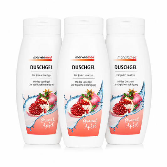 Marvitamed Duschgel Granatapfel 250 ml (3 Pack) Mildes Duschgel