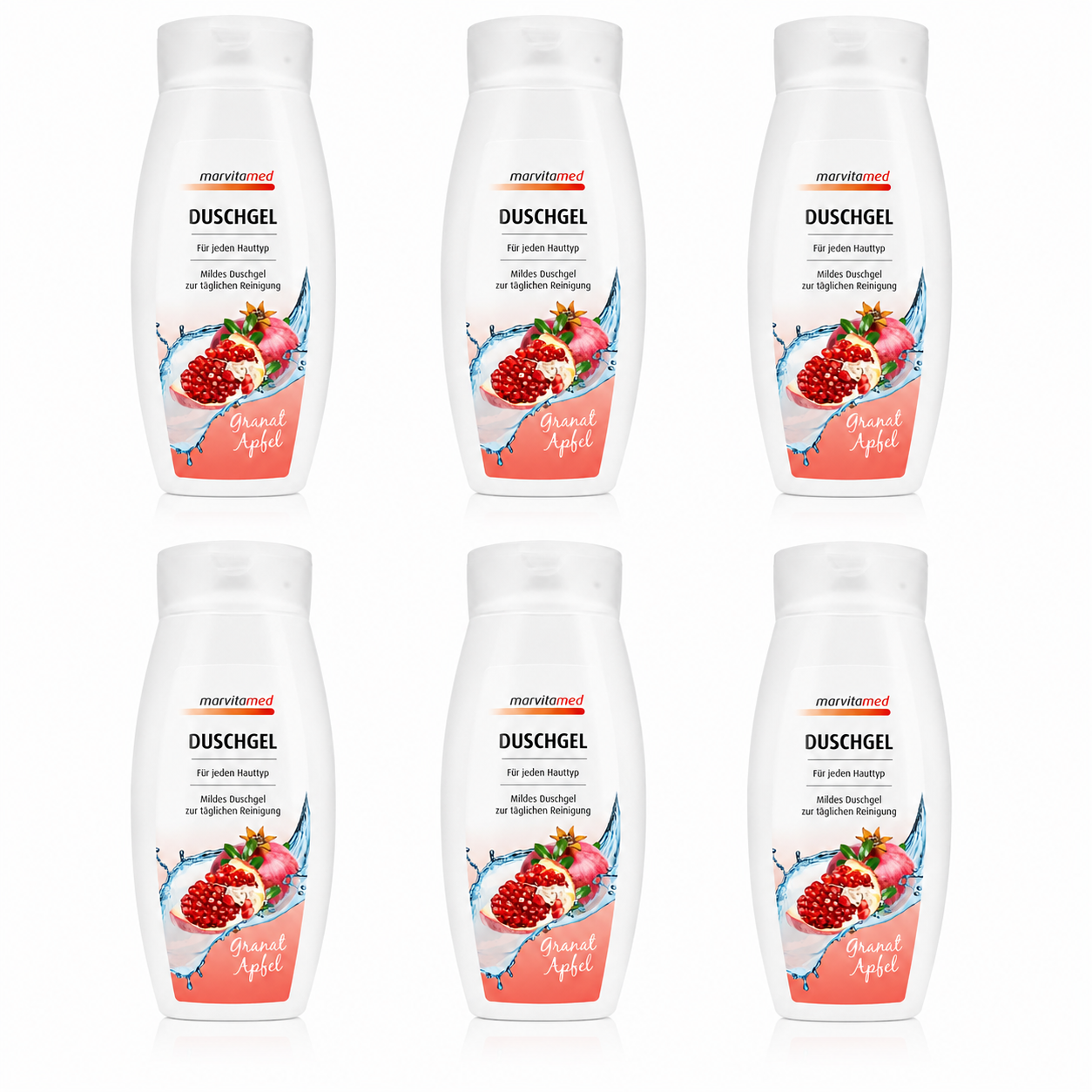 Marvitamed Duschgel Granatapfel 250 ml – ( 6 Pack) Mildes Duschgel