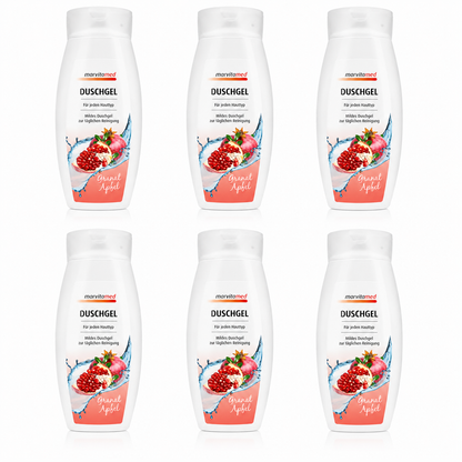 Marvitamed Duschgel Granatapfel 250 ml – ( 6 Pack) Mildes Duschgel
